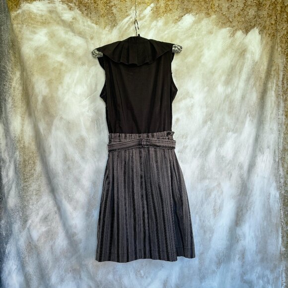 La Chocole Sleeveless Black and Grey Ruffle Dress - XS - Picture 5 of 7